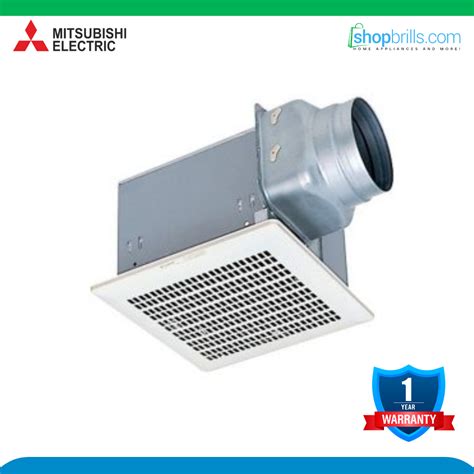 Ducted Exhaust Ventilation Fan with Stylish White Metal Grille.